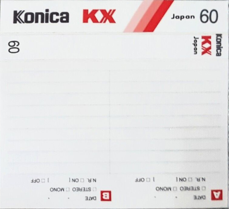 Compact Cassette Konica KX 60 Type I Normal 1987 Europe
