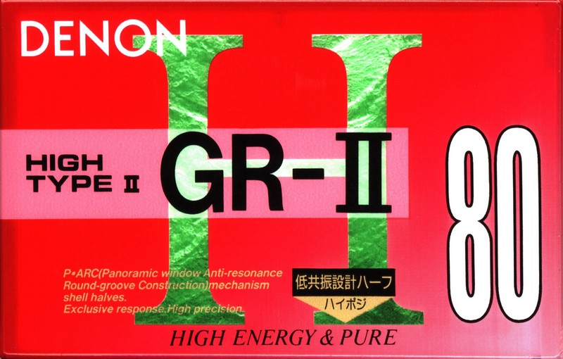 Compact Cassette Denon GR-II 80 "GR-2 80U" Type II Chrome 1994 Japan