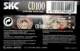 Compact Cassette SKC CD 100 Type II Chrome 1995 Europe