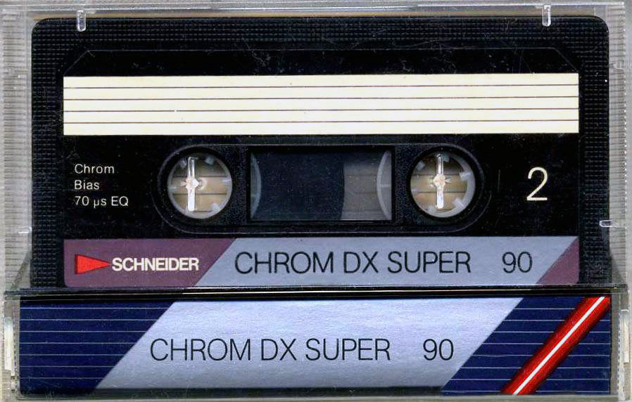 Compact Cassette Schneider Chrom DX Super 90 Type II Chrome 1985 Europe