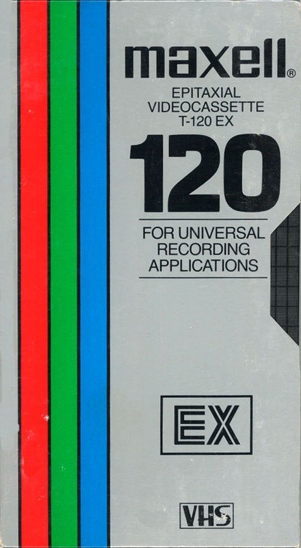 VHS, Video Home System Maxell EX 120 "T-120 EX" Type II Chrome 1984 USA