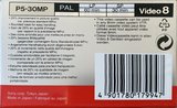 Video8, Hi8, Digital8 Sony MP 30 "P5-30MPB" Type IV Metal 1992 Europe
