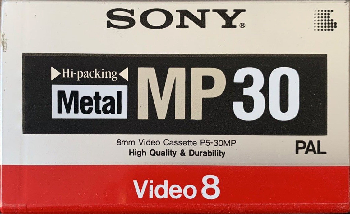 Video8, Hi8, Digital8 Sony MP 30 "P5-30MPB" Type IV Metal 1992 Europe