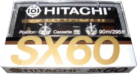 Compact Cassette Hitachi SX 60 Type II Chrome 1988 North America