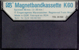 Compact Cassette ORWO 60 Type I Normal 1976 East Germany