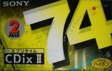 2 pack Sony CDix II 74 Type II Chrome 1995 Japan