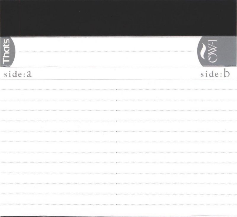 Compact Cassette Thats OW-1 50 Type I Normal 1990 Japan