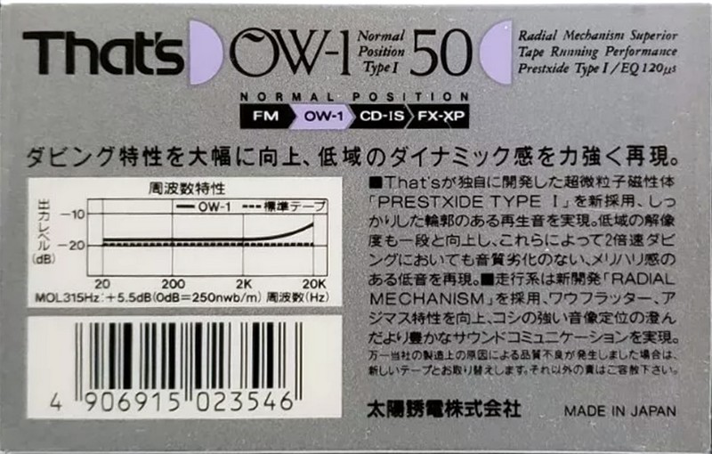 Compact Cassette: Taiyo Yuden Thats - OW-1 50