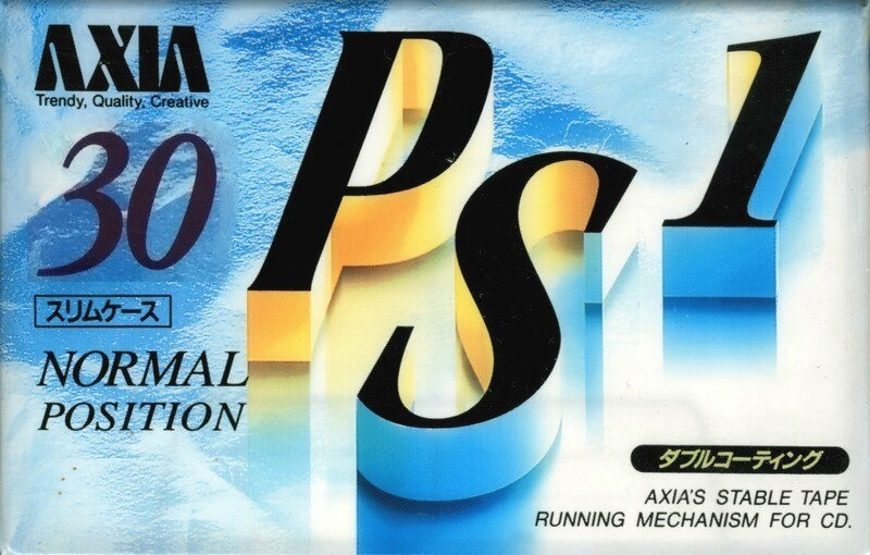 Compact Cassette AXIA PS-I / PS-1 30 "PS1F 30" Type I Normal 1993 Japan