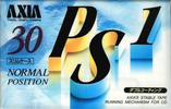 Compact Cassette AXIA PS-I / PS-1 30 "PS1F 30" Type I Normal 1993 Japan