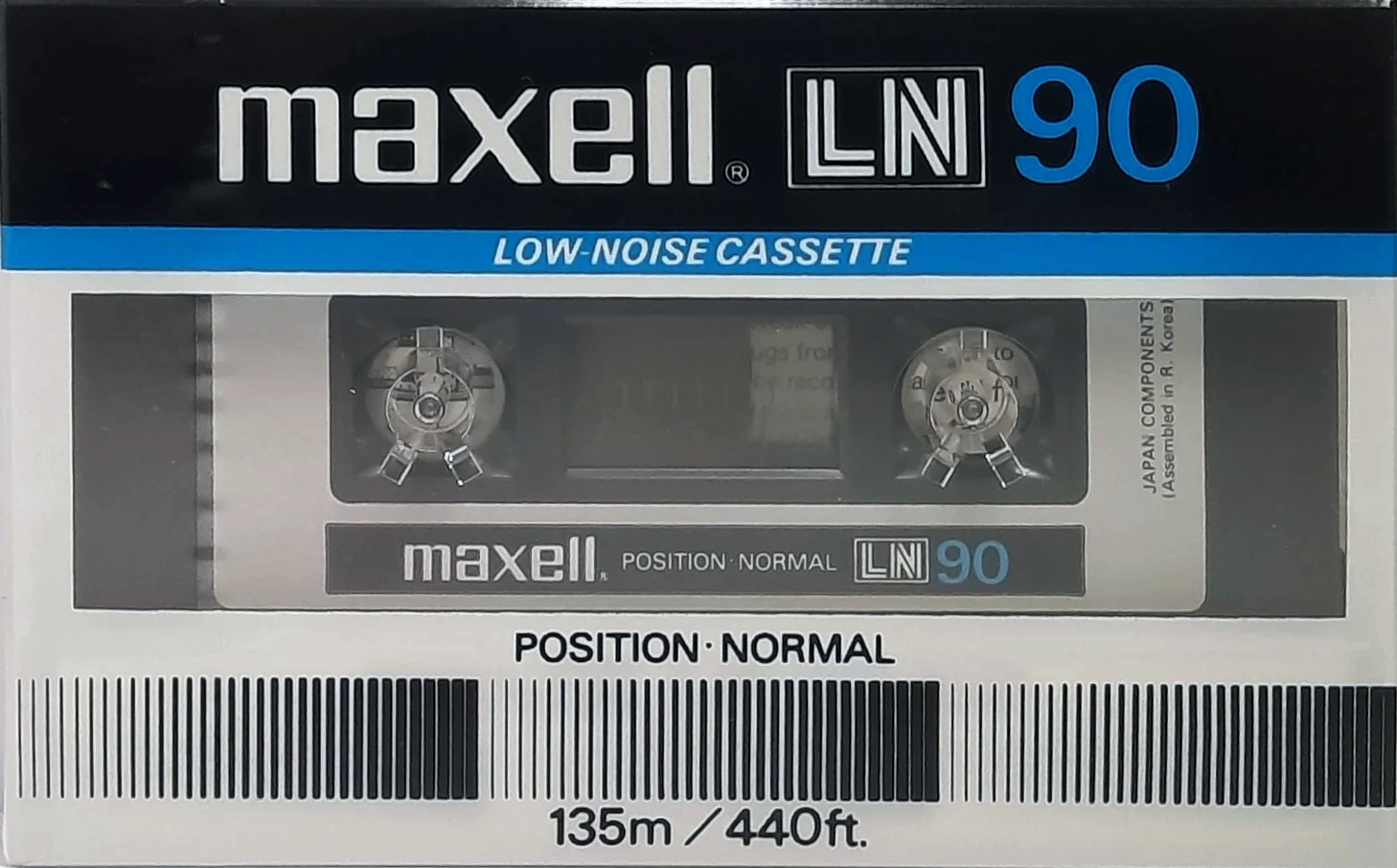 Compact Cassette Maxell LN 90 Type I Normal 1983 USA