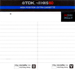 Compact Cassette TDK HX-S 60 Type II Chrome 1986 North America