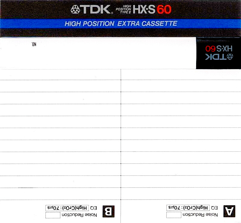 Compact Cassette: TDK  - HX-S 60