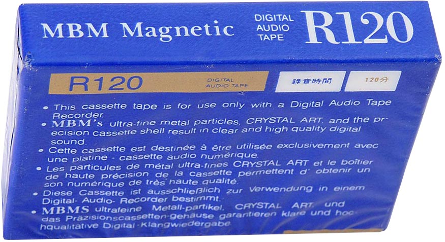 Digital Audio Tape MBM Magnetic 120 Type IV Metal Europe