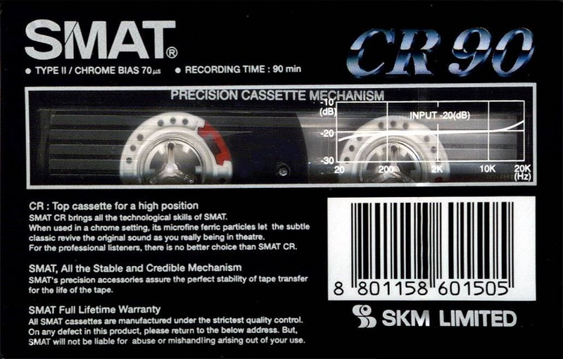 Compact Cassette: Sunkyong Magnetic Limited (SKM) Smat - CR 90