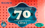 Compact Cassette Sony CDix I 70 "C-70CDX1G" Type I Normal 1999 Japan