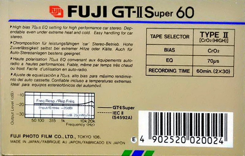 Compact Cassette: FUJI Fuji - GT-II Super 60