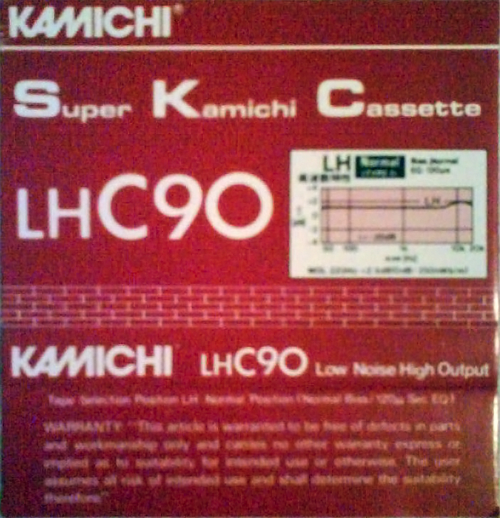Compact Cassette Kamichi LH 90 "Super Kamichi Cassette" Type I Normal Canada