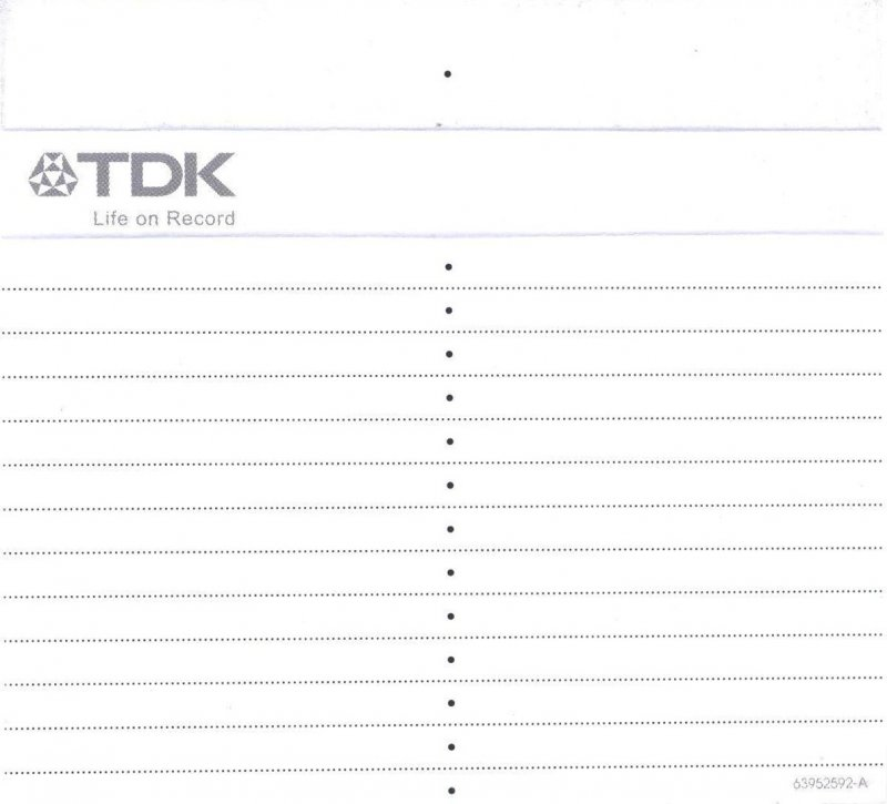 Compact Cassette TDK D 60 "Superior D 63952698C" Type I Normal 2008 North America