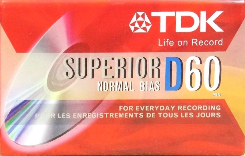 Compact Cassette TDK D 60 "Superior D 63952698C" Type I Normal 2008 North America