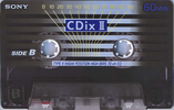 Compact Cassette Sony CDix II 60 "C-60CDX2D" Type II Chrome 1996 Japan