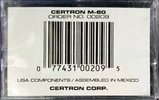 Microcassette Certron 60 Type I Normal 1986 USA
