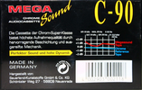 Compact Cassette Mega Sound 90 Type II Chrome 1998 Germany