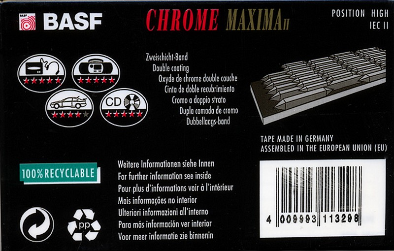 Compact Cassette: BASF  - Chrome Maxima II 60