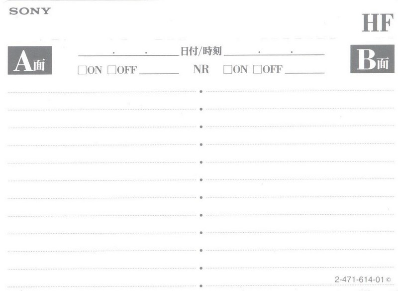 Compact Cassette Sony HF 20 "C-20HFA" Type I Normal 1998 Japan