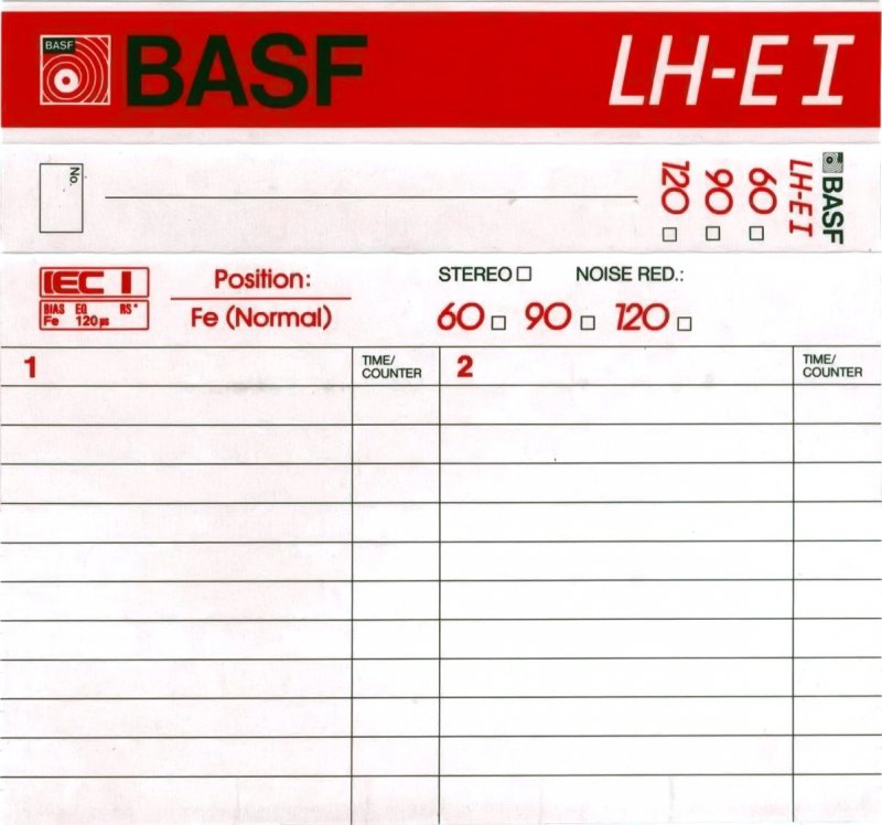 Compact Cassette: BASF  - LH Extra I 90