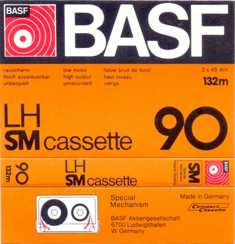 Compact Cassette BASF LH 90 Type I Normal 1976 Europe