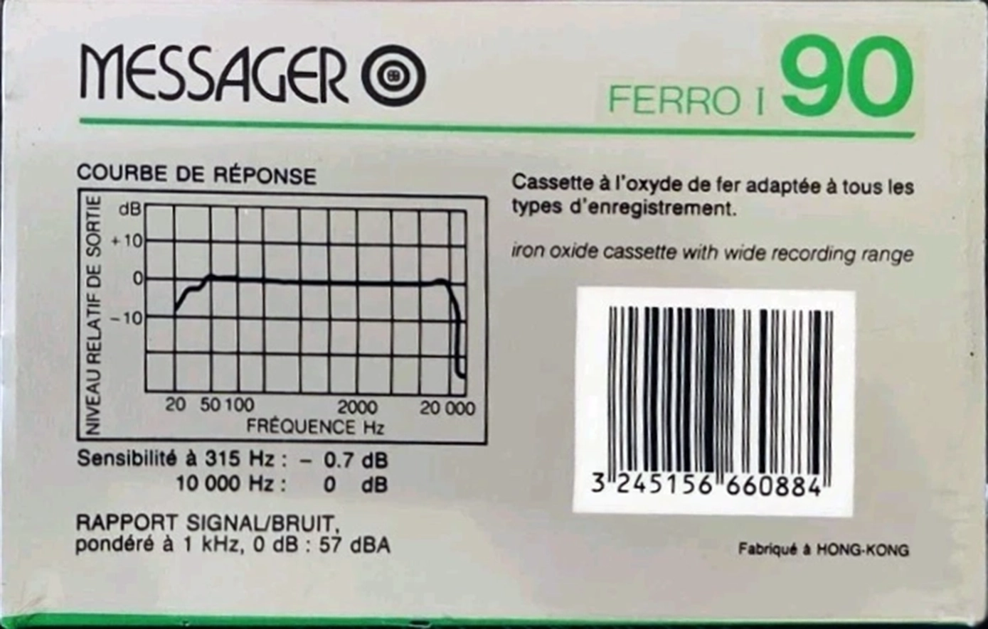 Compact Cassette Messager 90 "Ferro I" Type I Normal 1990 France