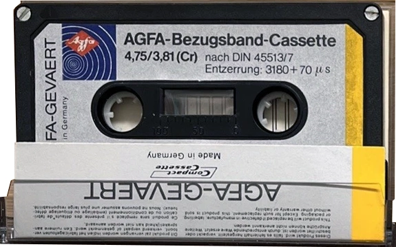 Compact Cassette AGFA Super Ferro Dynamic "Bezugsband" Test Cassette 1972 Germany