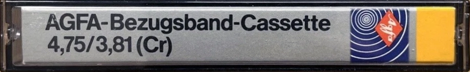 Compact Cassette AGFA Super Ferro Dynamic "Bezugsband" Test Cassette 1972 Germany