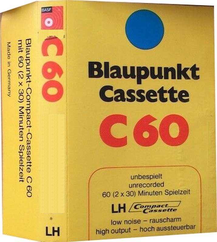 Compact Cassette Blaupunkt 60 "white Basf" Type I Normal 1978 Europe