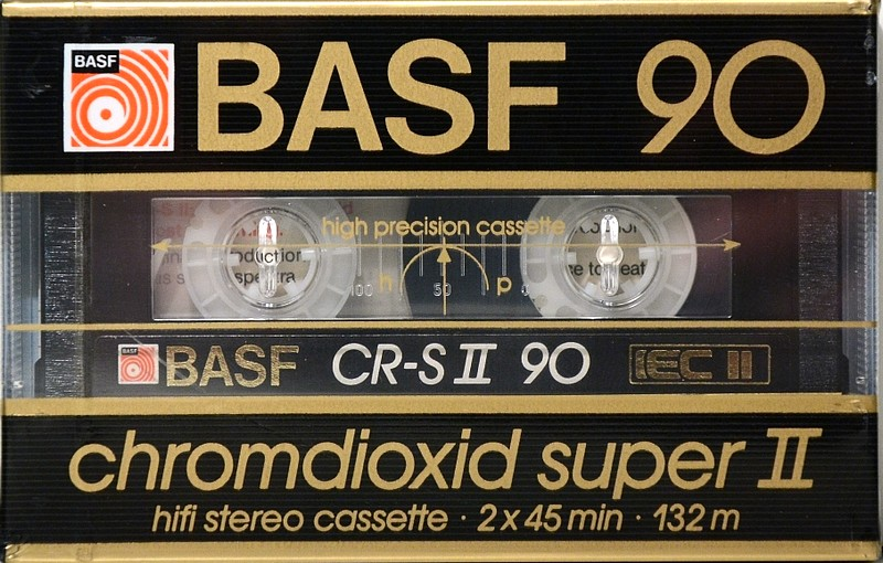 Compact Cassette BASF Chromdioxid Super II 90 "CR-S II" Type II Chrome 1985 Europe