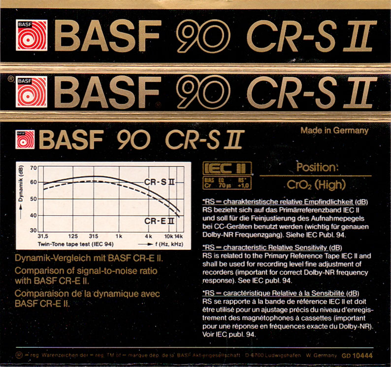 Compact Cassette: BASF  - Chromdioxid Super II 90