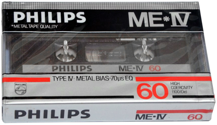 Compact Cassette Philips Metal 60 "Me-IV" Type IV Metal 1984 Europe