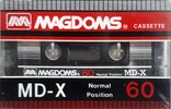Compact Cassette Magdoms MD-X 60 Type I Normal 1991 Taiwan