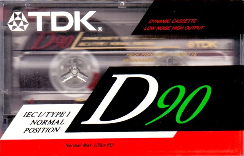 Compact Cassette TDK D 90 "D-90EAS" Type I Normal 1990 Europe