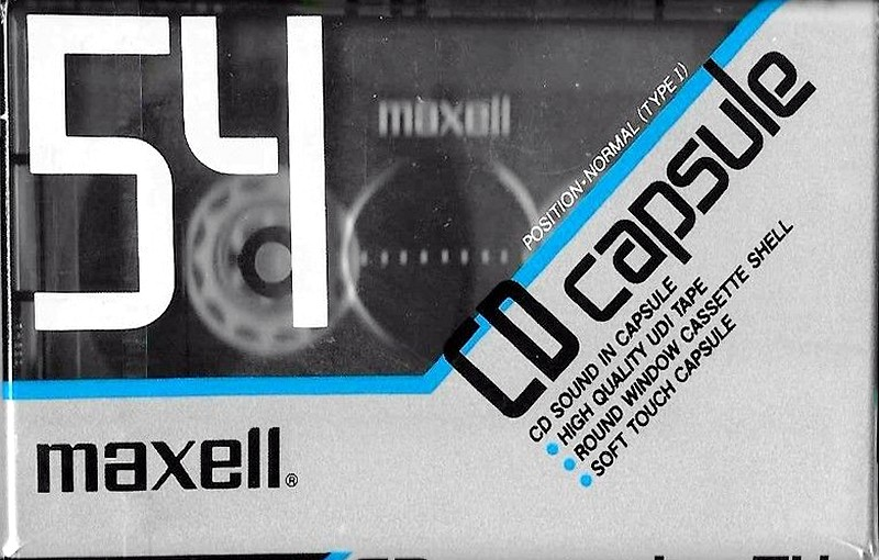 Compact Cassette Maxell CD Capsule 54 Type I Normal 1990 Europe
