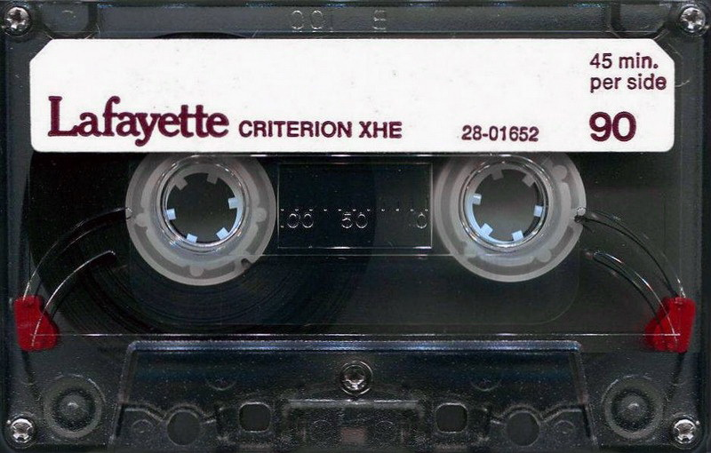 Compact Cassette Lafayette/LRE 90 "Criterion XHE" Type I Normal 1976 USA