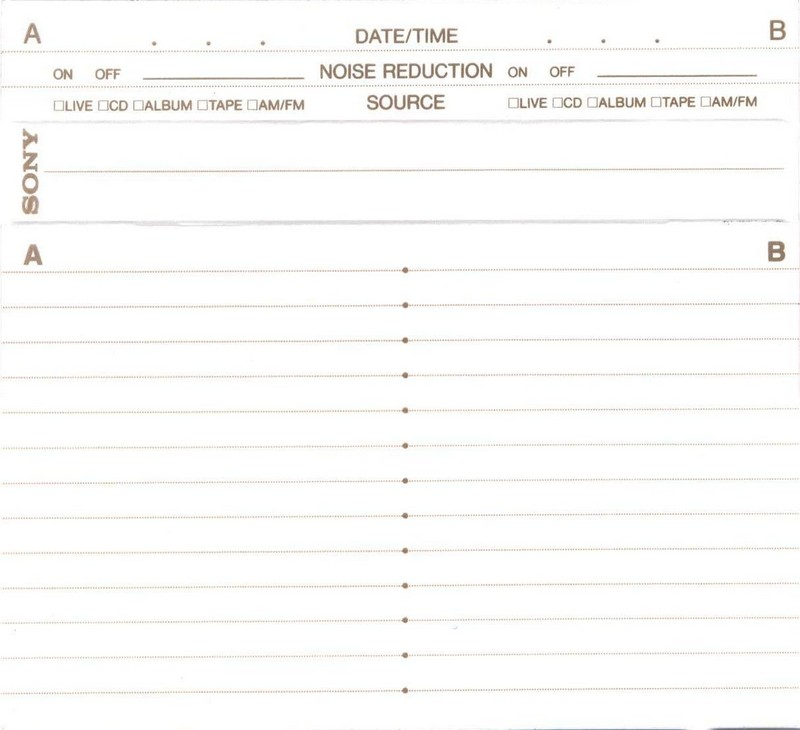 Compact Cassette Sony HF 90 Type I Normal 1992 North America