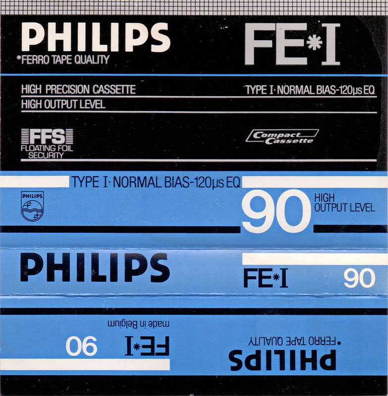 Compact Cassette Philips FE-I 90 Type I Normal 1983 Europe