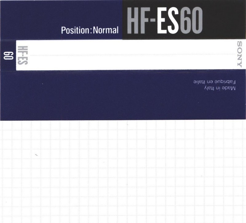 Compact Cassette Sony HF-ES 60 "HF-ES 60C" Type I Normal 1990 Europe