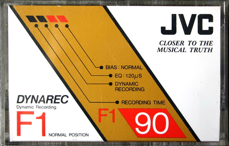 Compact Cassette JVC Dynarec F1 90 Type I Normal 1983 Europe