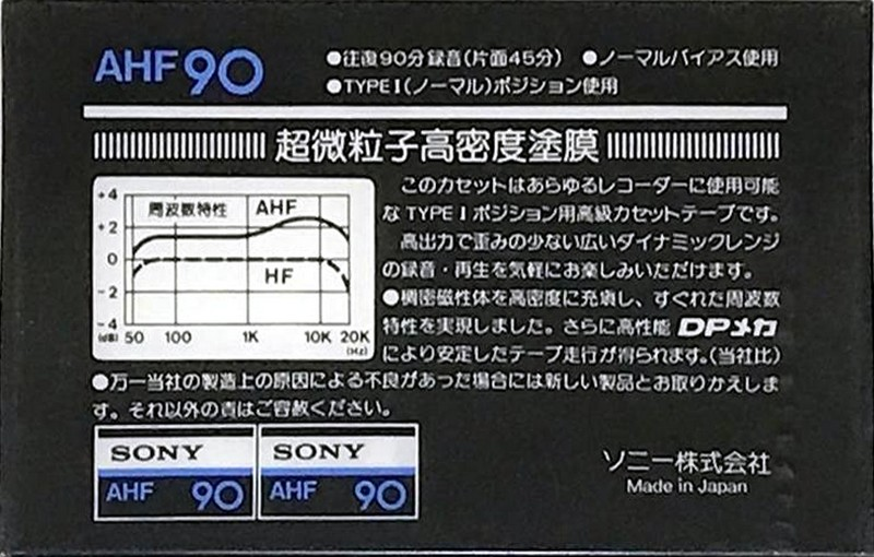 Compact Cassette: Sony  - AHF 90