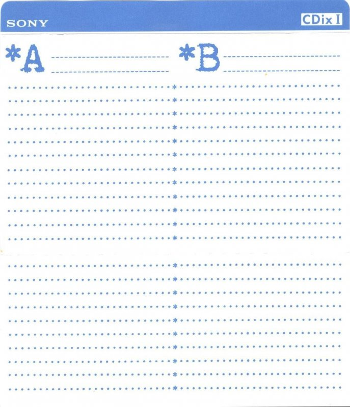 Compact Cassette Sony CDix I 50 "C-50CDX1a" Type I Normal 1992 Japan