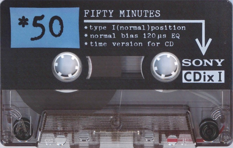 Compact Cassette Sony CDix I 50 "C-50CDX1a" Type I Normal 1992 Japan