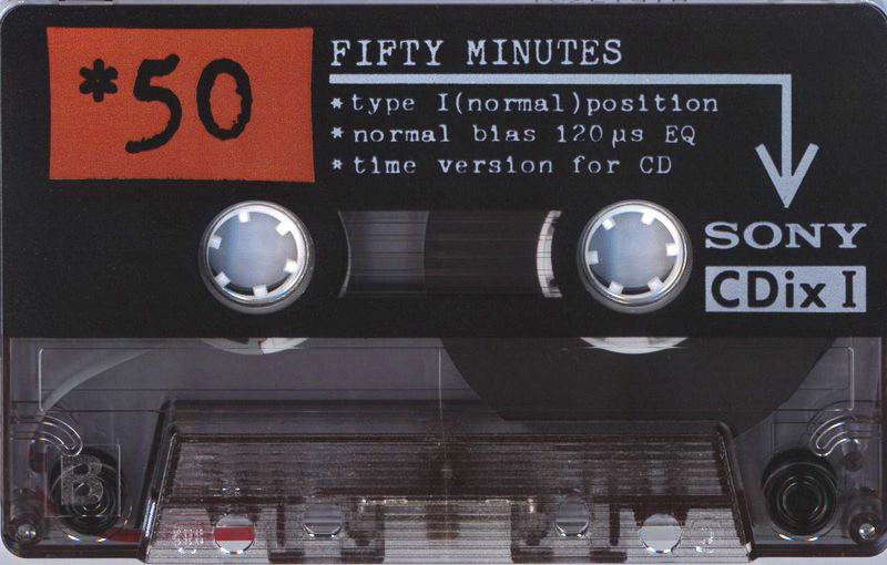 Compact Cassette Sony CDix I 50 "C-50CDX1a" Type I Normal 1992 Japan